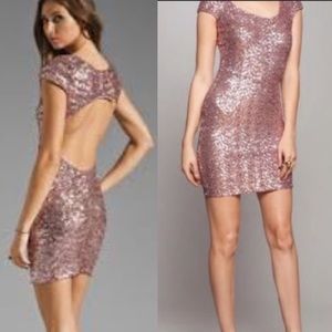 Dress the Population Light Pink Sequins Mini Dress